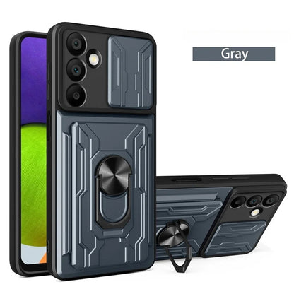 Heavy Duty Armor Shockproof Case For Samsung Galaxy A16 A26 A36 A56 A15 A35 A55 A53 A52 5G Card Slot Holder Lens Protector Cover