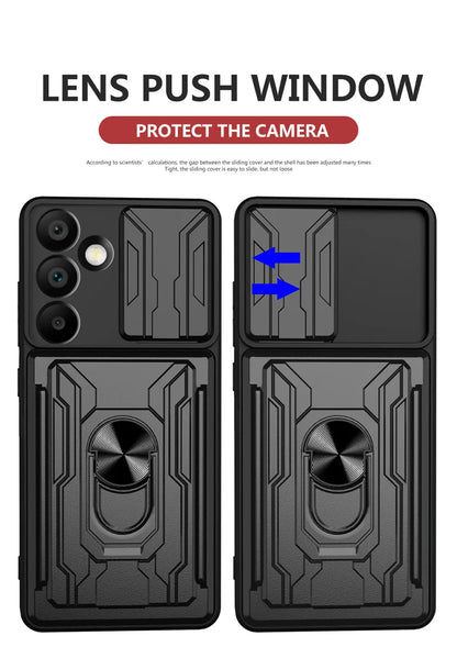 Heavy Duty Armor Shockproof Case For Samsung Galaxy A16 A26 A36 A56 A15 A35 A55 A53 A52 5G Card Slot Holder Lens Protector Cover
